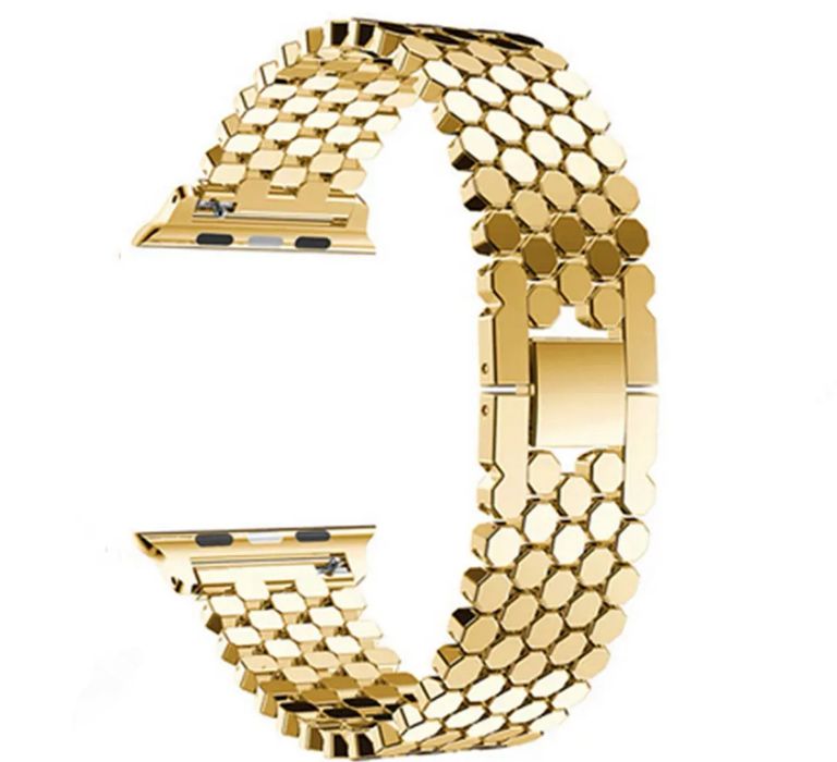 Curea Husa Metalic Hexagon Ceas Apple Watch Orice Serie