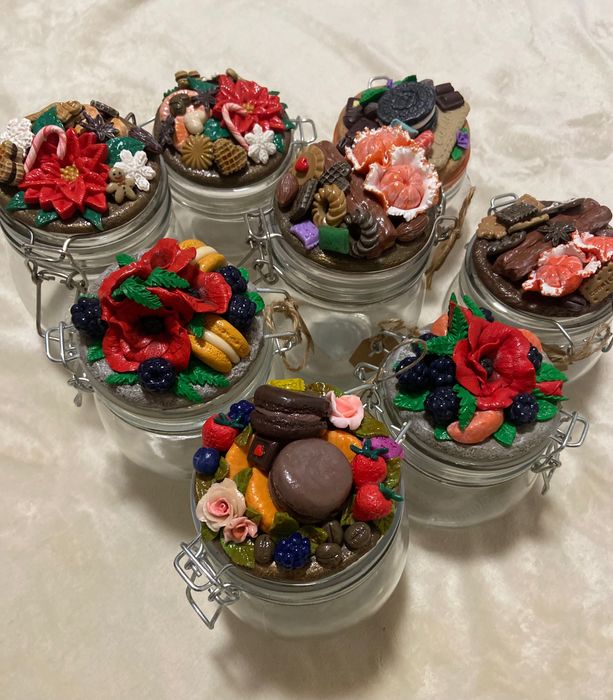 Чаши и буркани с полимерна глина