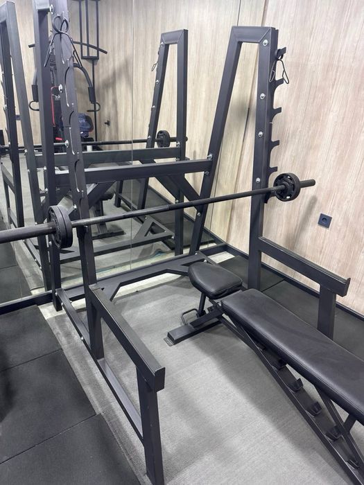 Гантели, скамья, штанги и др