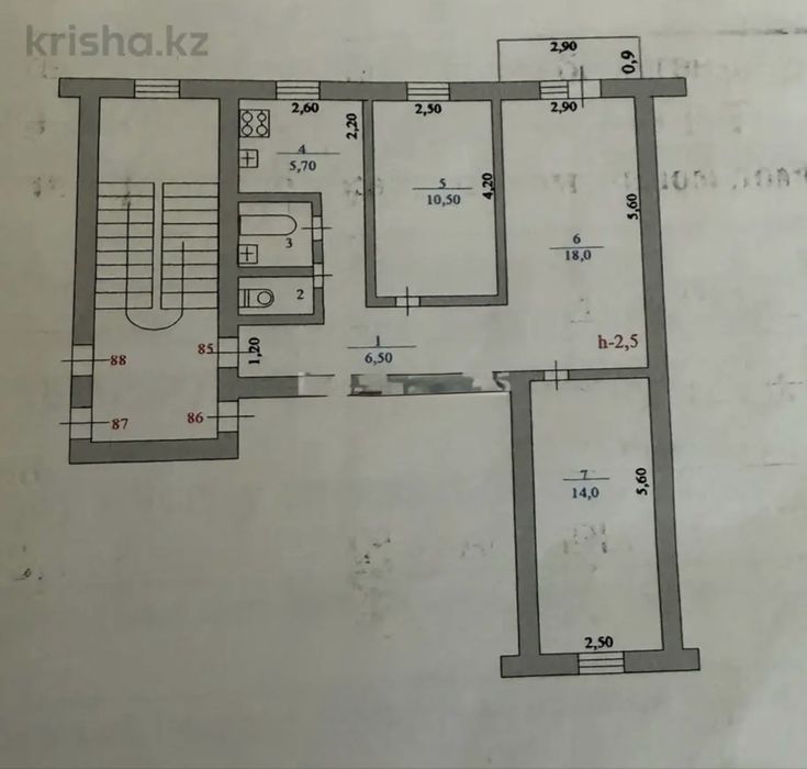 продам квартиру / 3 бөлмелі 2 этаж