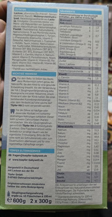 Lapte praf Topher 1 HA