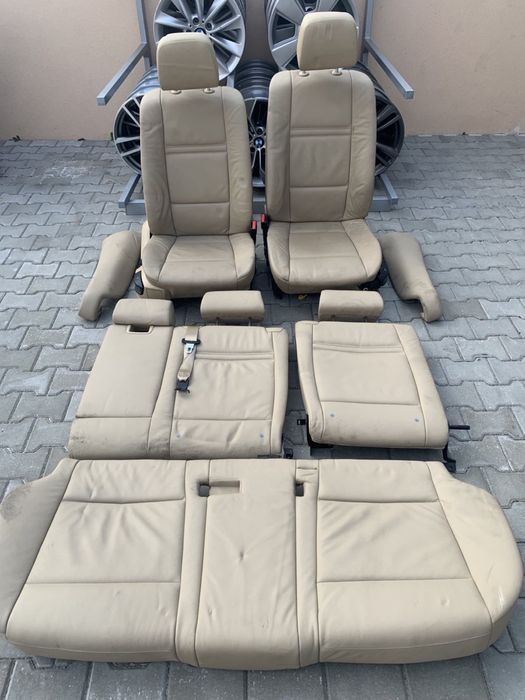 Кожен салон за BMW X 5/ e70 / електрически бежов цвят перфектен