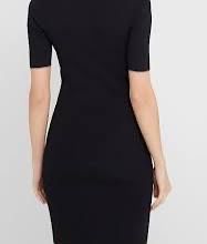 Elisabetta Franchi емблематична малка черна фино плетиво рокля