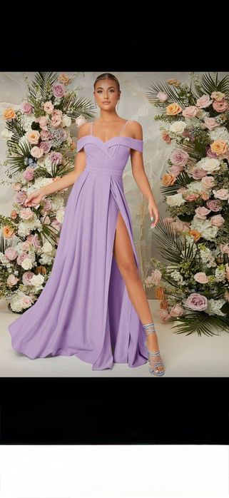 Дълга официална рокля като нова (XS/S) – налична в розово и в люляк