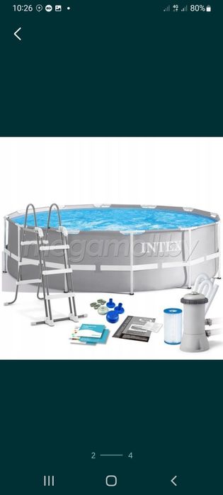 Intex 3.66x1 метр бассейн каркасный бассейн +фильтр-насоса лестница