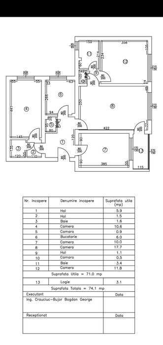 Apartament 4 camere Podu Ros