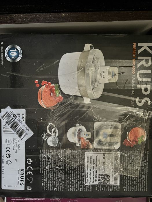 Aparat inghetata Krups Mix 9000 model GSV241 alb auriu