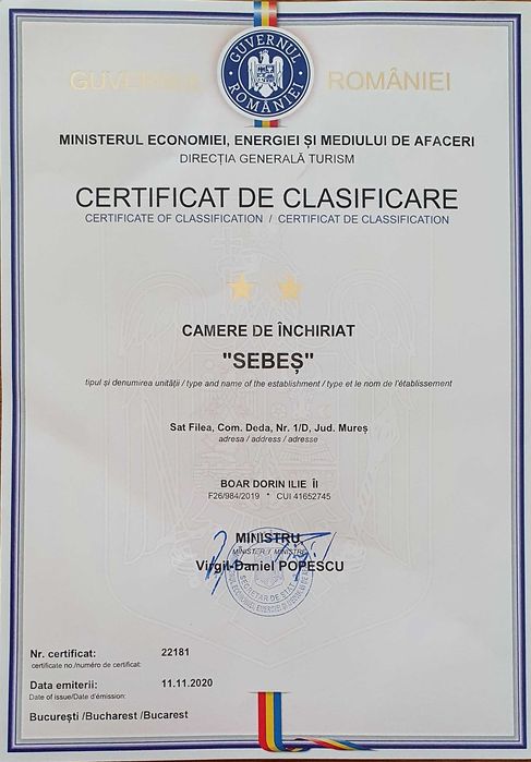 Cabane de inchiriat cu ciubar 24pers. 16 in 8 camere,sau 8 pers.in 4