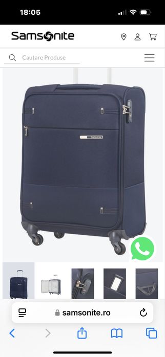 Vand valiza de cabina Samsonite spinner, 55 cm, 2 kg greutate