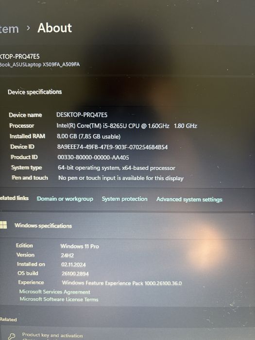 Laptop asus vivobook