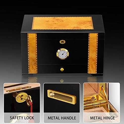 Кедров хумидор за 80-100 пури със хидрометър и овлажнител