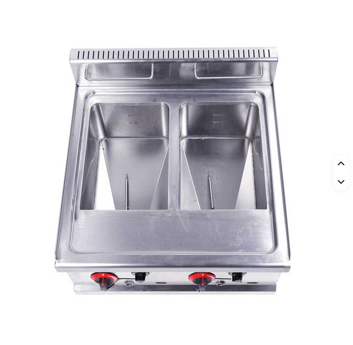 Friteuza 2x15L pe Gaz de butelie – Inox, Dubla, Transport Rapid