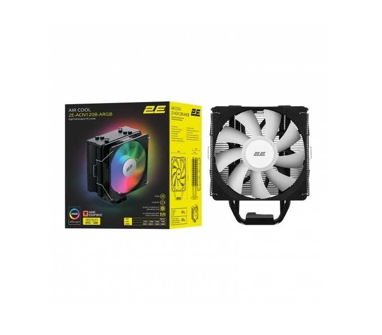 } Кулер 2E ACN120B-ARGB LGA1700/AM5 120мм black