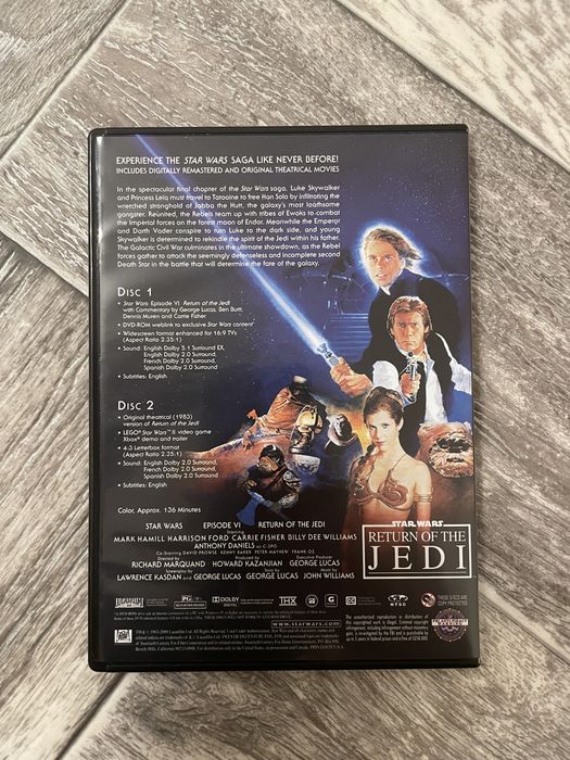Dvd “Star Wars” три первых фильма