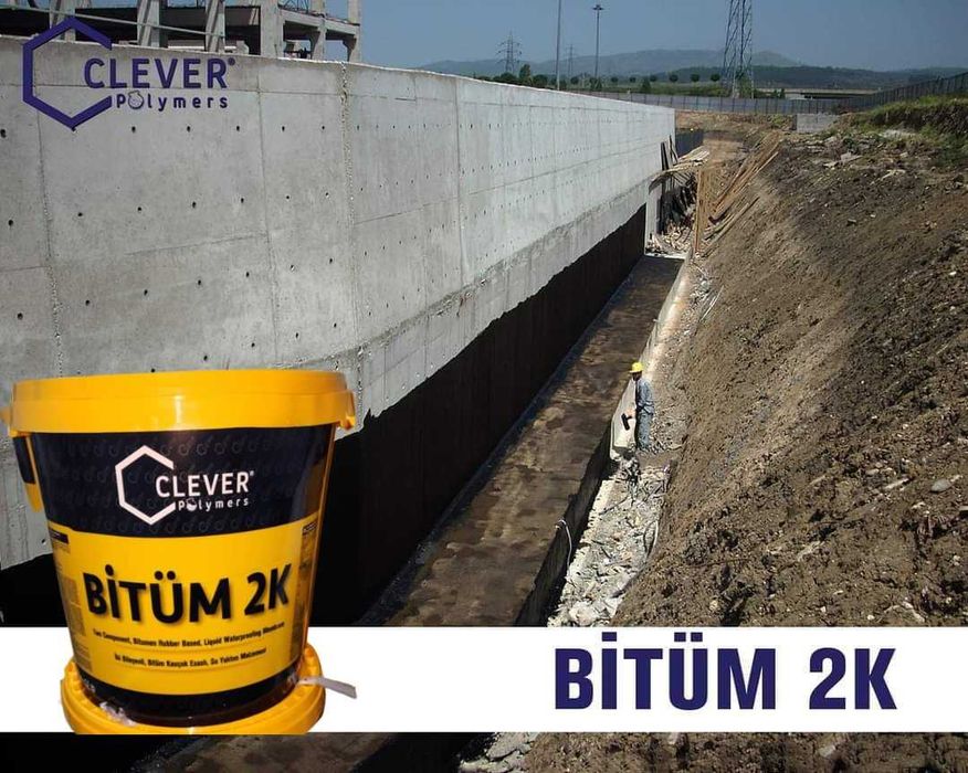 BITUM 2K жидкая гидроизоляция битумно-резиновой 30 кг упаковка