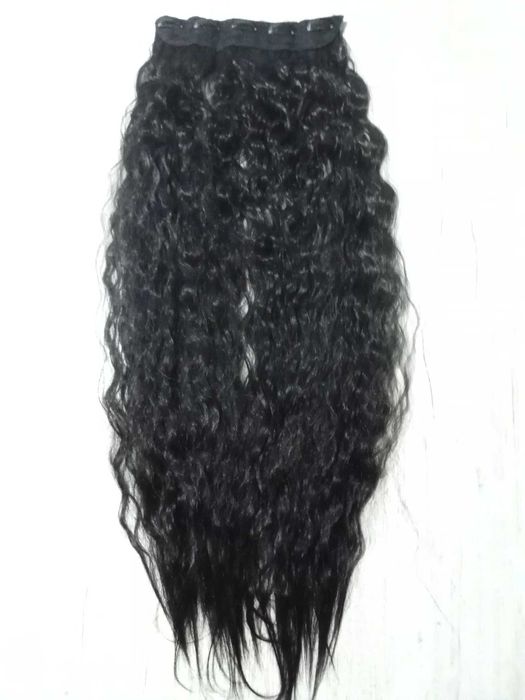 Дълга къдрава коса,кестен Ява, нова и неизползвана