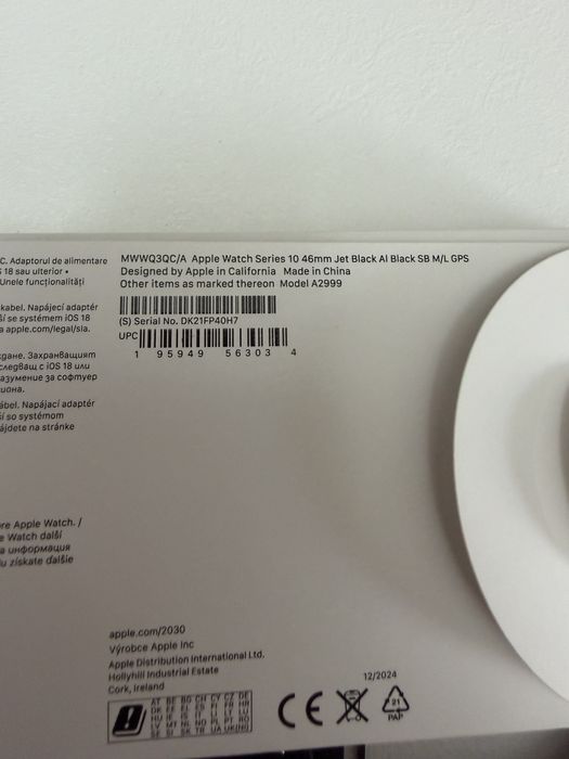 Apple watch seria  10  46mm GPS ca NOU 100% baterie