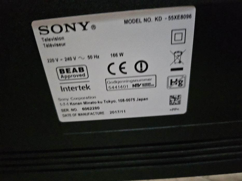 Smart Телевизор Sony Mode KDl 55XE8096 55инча