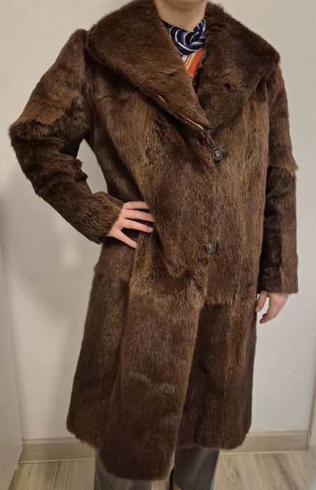 Haina de blana naturală de nutrie autentica