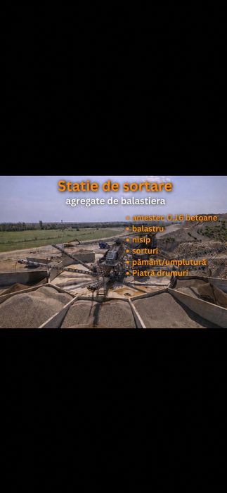 Nisip balastru sorturi amestec beton 0-16 Agregate Balastru nisip pietriș