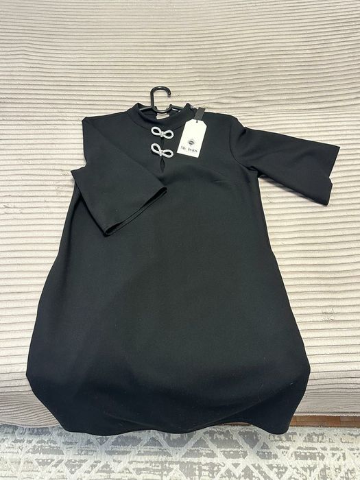 Платье черное, серое