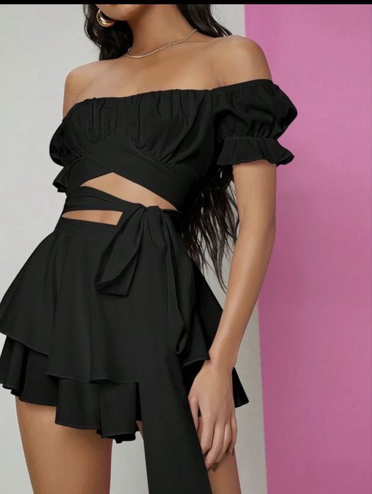 Shein черен сет S
