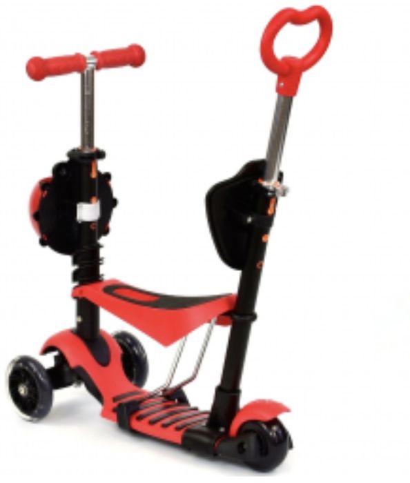 Самокат детский 5 в 1 красный трансформер