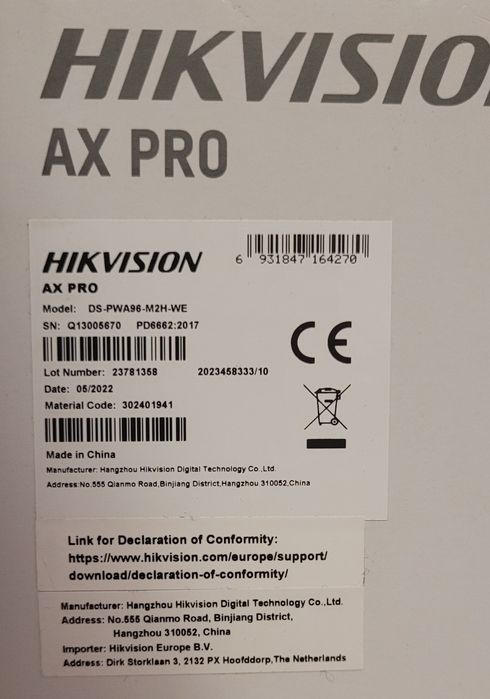 Kit sistem securitate HIKVISION DS-PWA96-M2H-WE