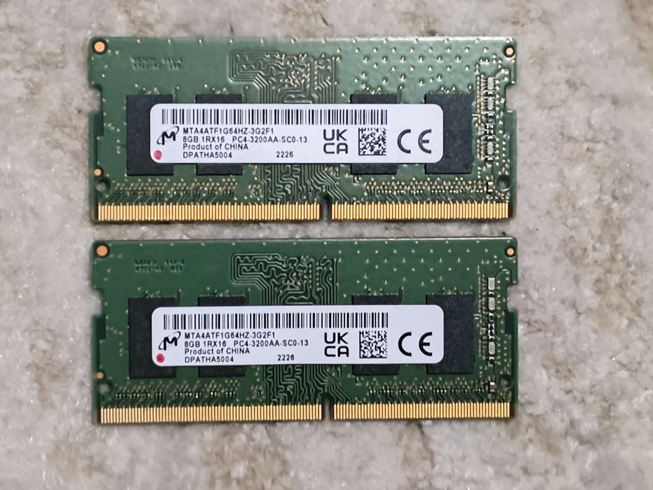Memorii  RAM 16Gb și 8Gb  DDR4, pentru laptop