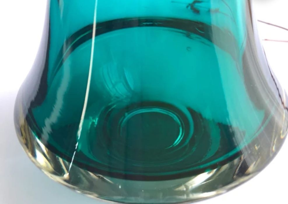 Ваза емблема на скандинавския дизайн 60 те Riihimaen Lasi Oy Финландия