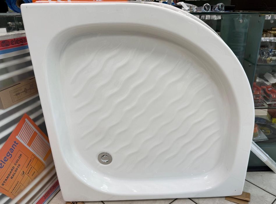 Cadita si panouri dus alb su panou plastic si rame de metalice alb