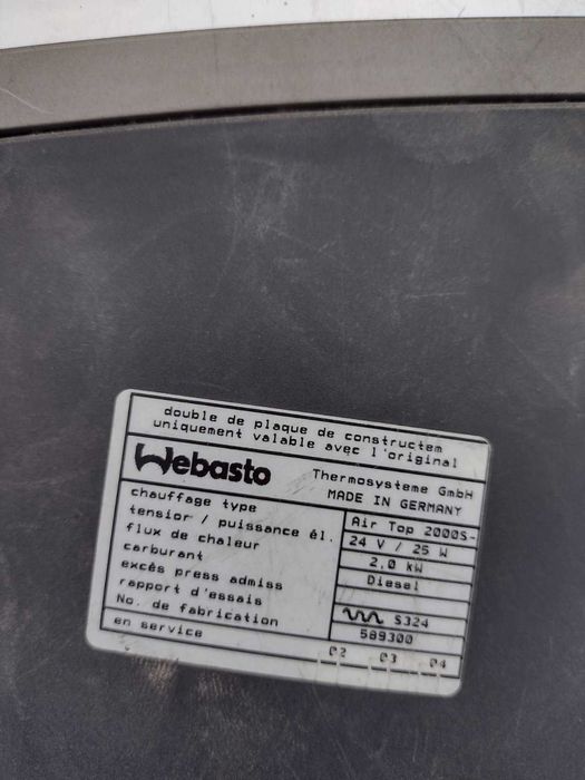 Суха Печка Webasto Air Top 2000S  24V 2.0kW комплект