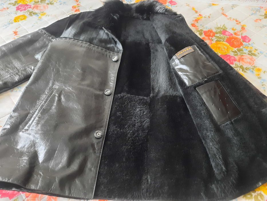 НОВАЯ  Дубленка мужская натуральная, зимняя куртка, р-р 52-54.