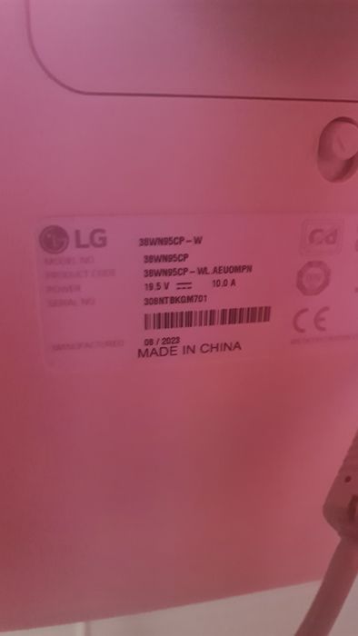 Monitor LG 38WN95C 38" 144hz Thunderbolt