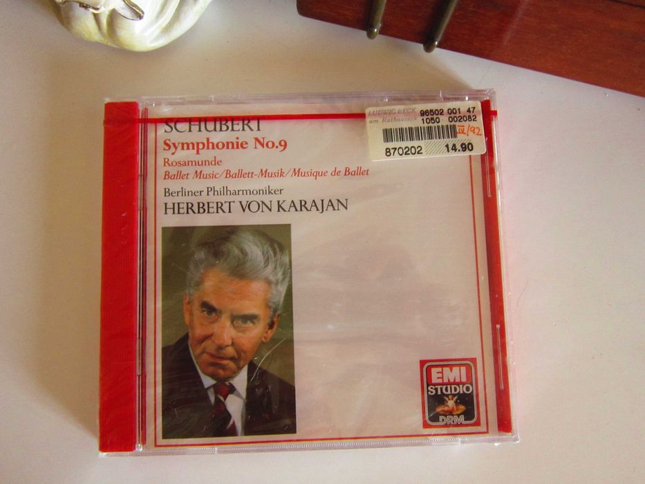 cadou rar Karajan Schubert Symphonie 9 "The Great" &Rosamunde cd nou