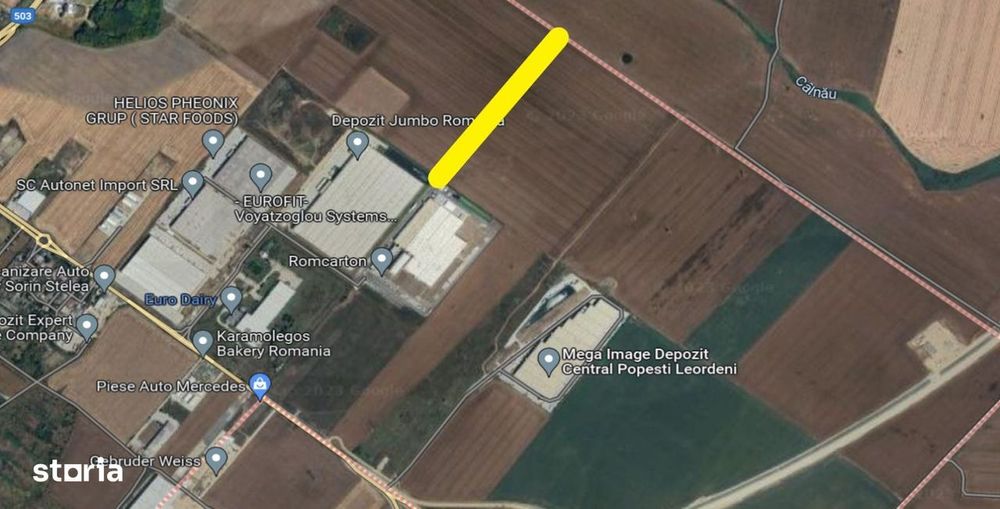 Teren ideal hala industriala Popesti Leordeni ( Jumbo )