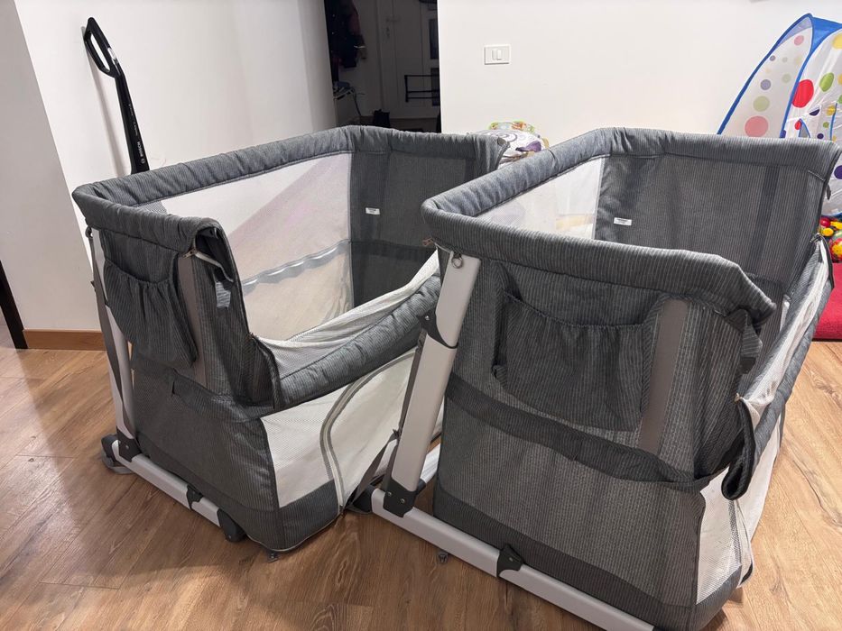 Pătuț co-sleeper Cangaroo Day & Night 2in1 – 2 bucăți / stare bună