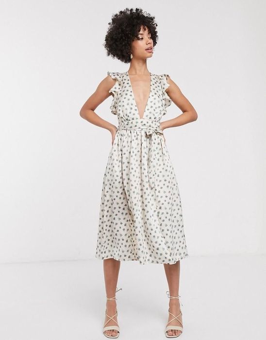 Дамска сатенена рокля