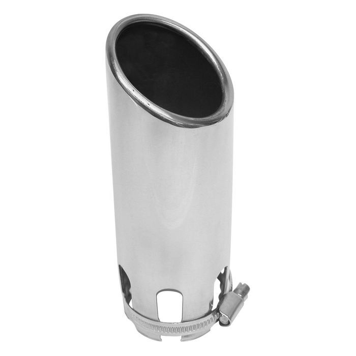 Ornament toba Carpoint, inox, model oval; diametru = 30-50mm intrare; 60mm iesire; 170mm lungime
