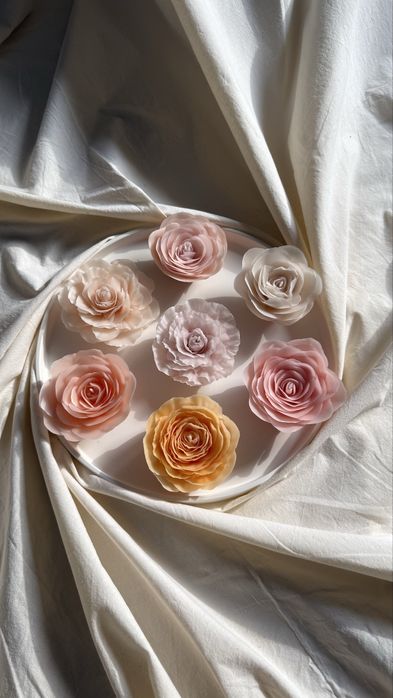 Свечи-цветы и декор