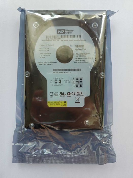HDD WD WD800JB-00JJC0 80 GB IDE 7200RPM 3.5"