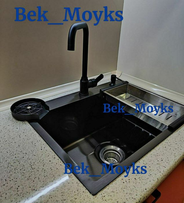 Мойка,мойки,кухонная мойка,moyka,раковина хайтек чёрный,Model:Sdf