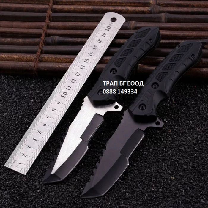 Нож за оцеляване, лов, тактически ФУЛ ТАНГ с полимерна кания !