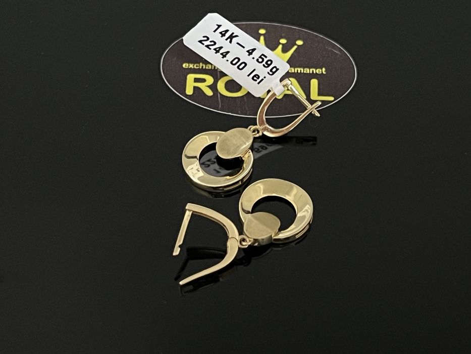 Bijuteria Royal CB : Cercei dama aur 14k 585  4,59 gr