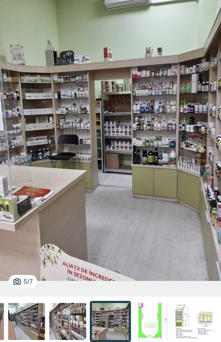 Mobilier plafar farmacie standuri magazin 35mp