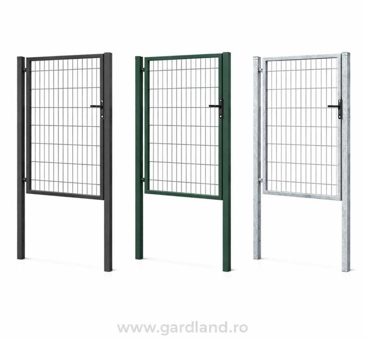 Poarta pietonala metalica 1.20m / 1.50m / 1.70m / 2m / gri / verde/ Zn