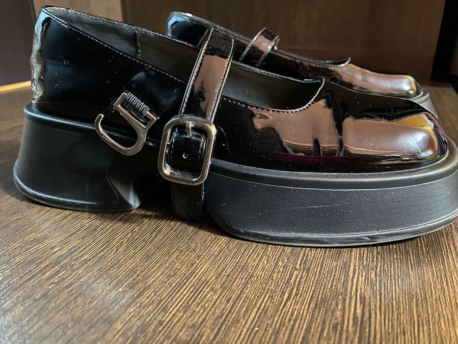 Туфли на массивной платформа, школьные