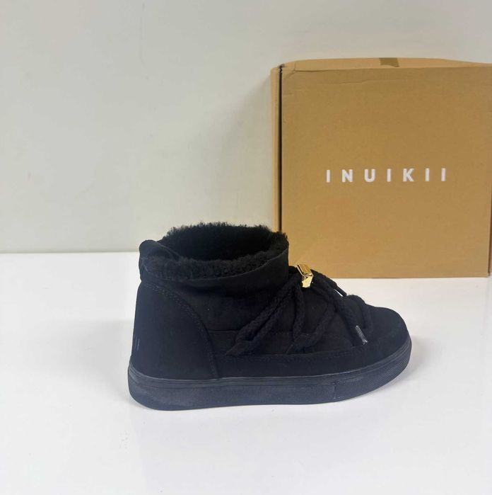INUIKII Classic Low Black Suede (Много Запазени) – Размер 38 (24.5 см стелка)