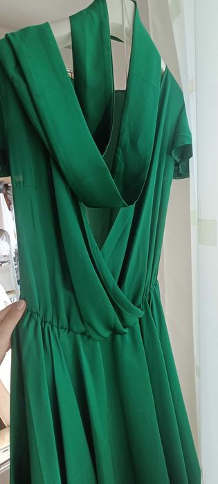 Rochie mătase  40%  S/M verde