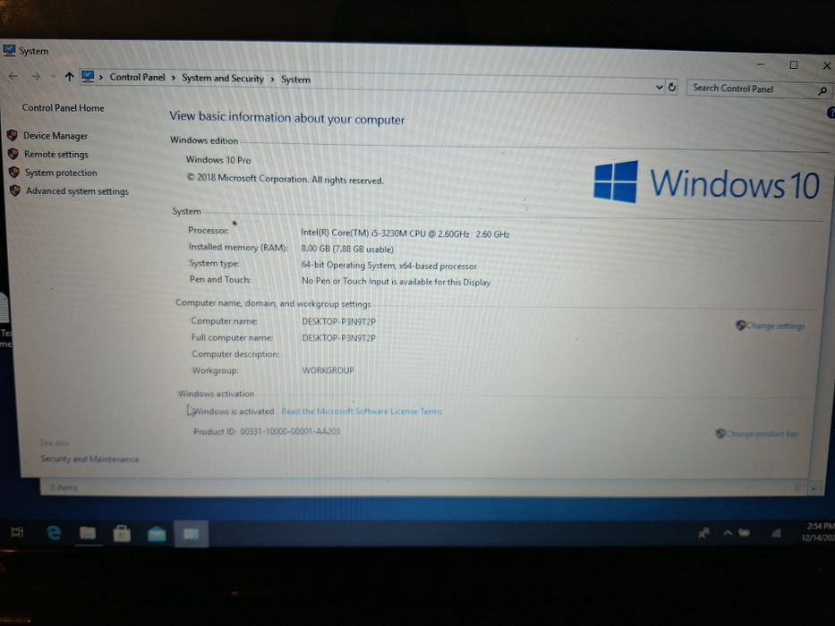 Laptop Toshiba i5, 8GB RAM, SSD 120GB + Tastatură Cadou